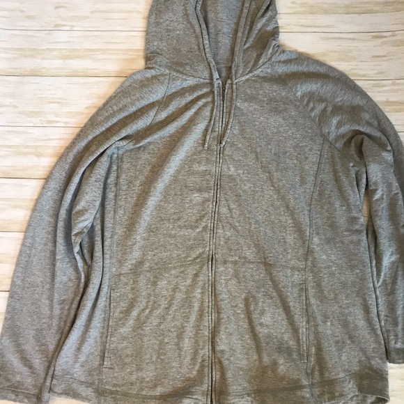 J. Jill Gray long sleeve zip up. Size XL with front pockets - Picture 1 of 4